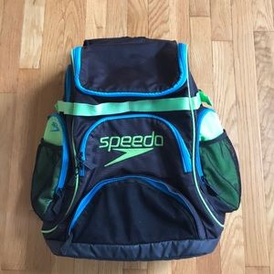 Blue Green and Black Speedo Swim Bag